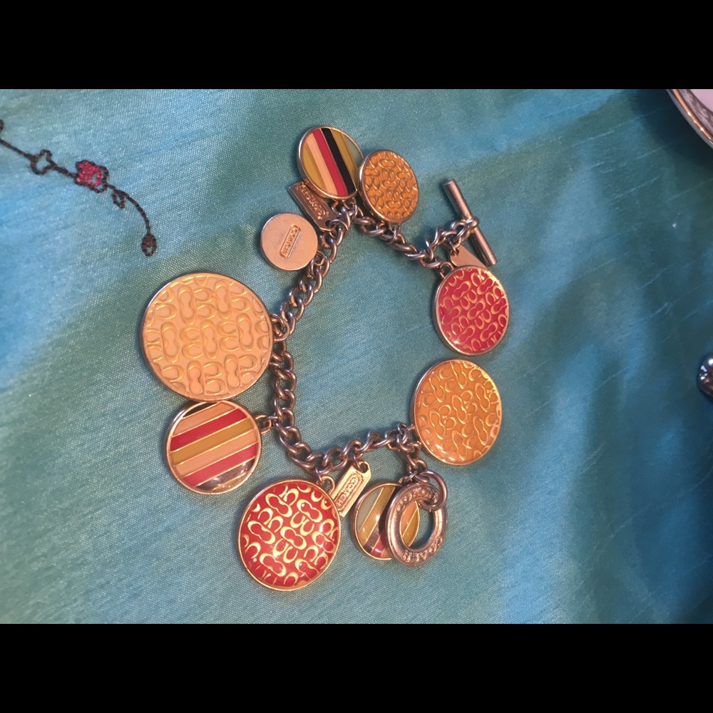 Vintage Coach Charm/Bangle Bracelet